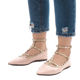 Rosa lackierte Ballerinas 127-12 1