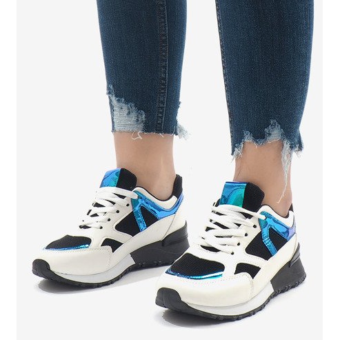 Schwarze Turnschuhe modische Sportschuhe 2018-12 weiß 1