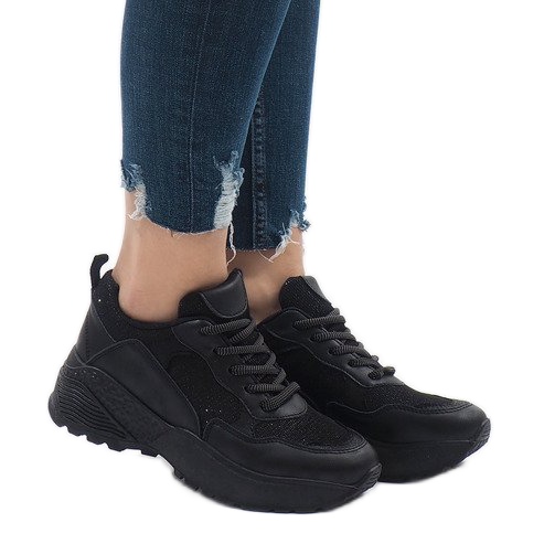 BY-080 schwarze Sportschuhe 1