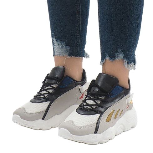 Bunte trendige Sportschuhe 9115 weiß schwarz rot grau grün 1