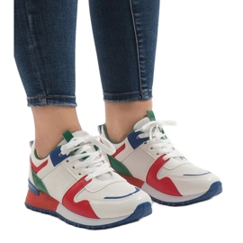 2018-7 Rote bunte trendige Sportschuhe grau mehrfarbig 1