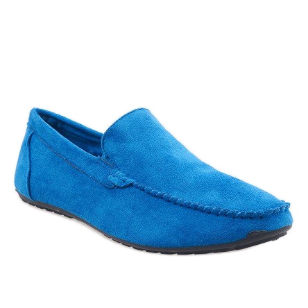 Elegante marineblaue Schuhe von AB07-6 Loafers 1