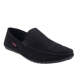 Schwarze elegante Halbschuhe AB96K-1 Loafer 1