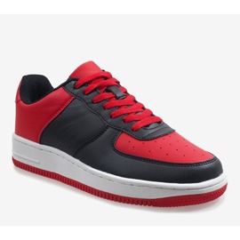 Schwarze Air Force Sportschuhe rot mehrfarbig 1