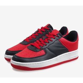 Schwarze Air Force Sportschuhe rot mehrfarbig 2