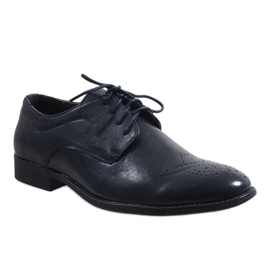 Elegante marineblaue Schuhe D181502B 1