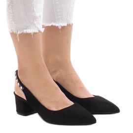 Schwarze Pumps auf einem Stiletto FM98502-2 1