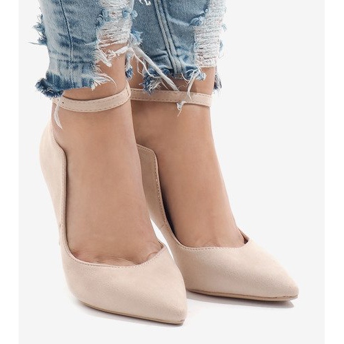 Beige Pumps auf einem B-54 Absatz 2