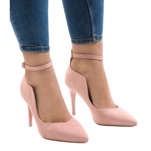 Pinke Pumps auf B-54-Absatz rosa 1
