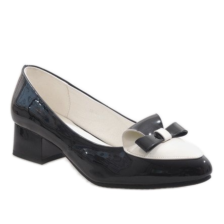 Schwarz-weiße High Heels GF-A166 1