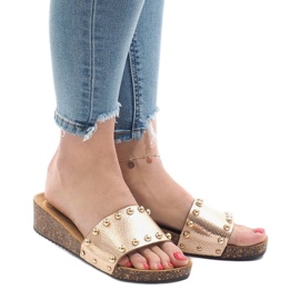 Champagner High Heels AC-2809 golden 1