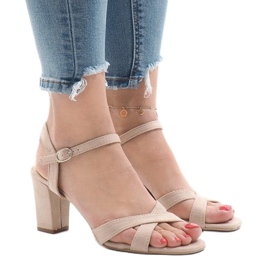 PA1 Beige Sandalen mit hohen Absätzen FH39002 1