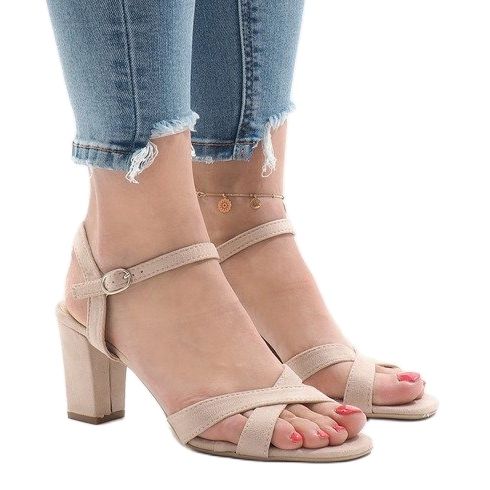 PA1 Beige Sandalen mit hohen Absätzen FH39002 1