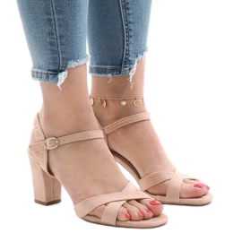 Rosa Sandalen mit hohen Absätzen FH39002 1