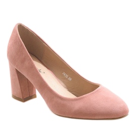 Rosa Pumps mit hohen Absätzen 7436 1