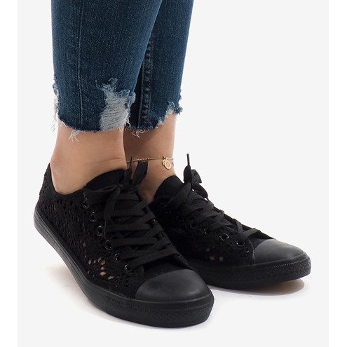 RL-673 schwarze Spitzenturnschuhe 2