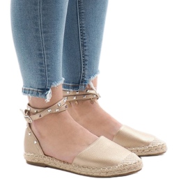 Goldene Espadrilles-Sandalen mit TH-155-Schnalle 1