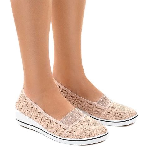 Rosa Sneakers mit Spitze am Keil ZH-4 1