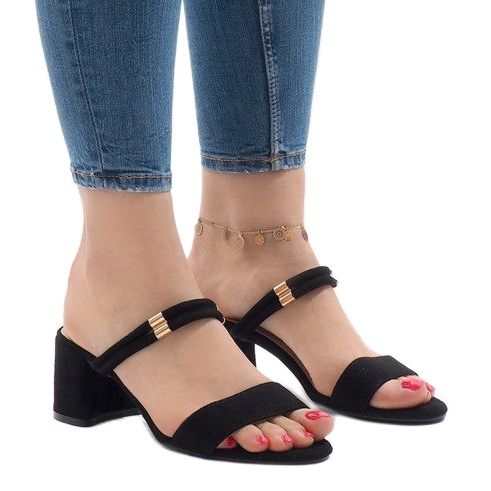 Schwarze M806 High Heels 1