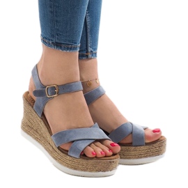 Blaue XL104 Keilsandalen 1