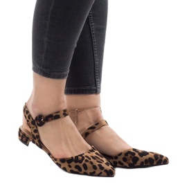 Ballerinas mit Leopardenmuster 77-100 braun 1