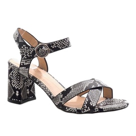 Schlangensandalen auf der Post X-116 Wildleder schwarz mehrfarbig 1