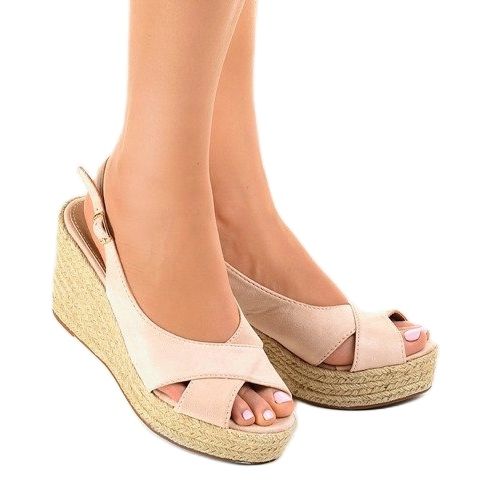 Beige Keilsandalen Espadrilles 68-150 1