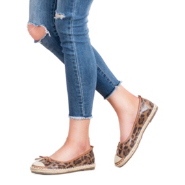 GUAPISSIMA Gepunktete Ballerinas braun 1