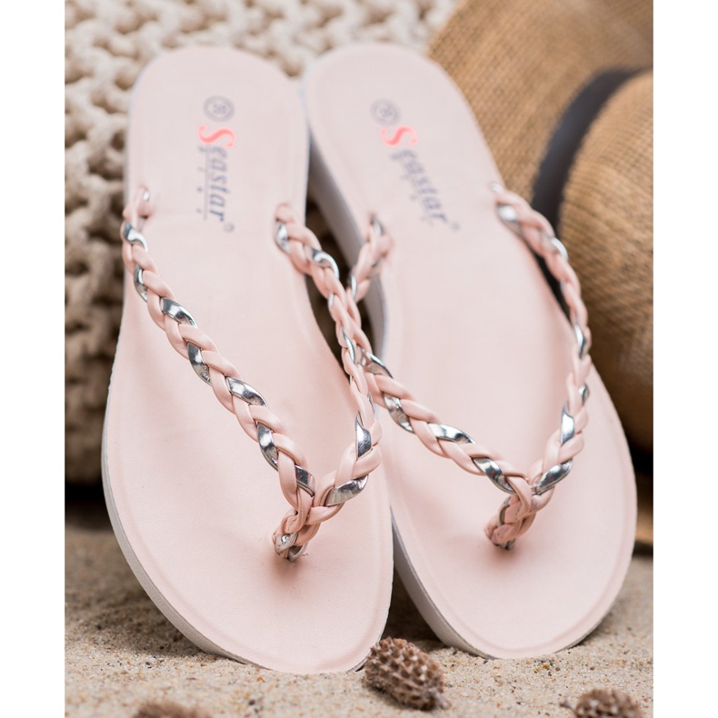 Seastar Rosa geflochtene Flip-Flops 1