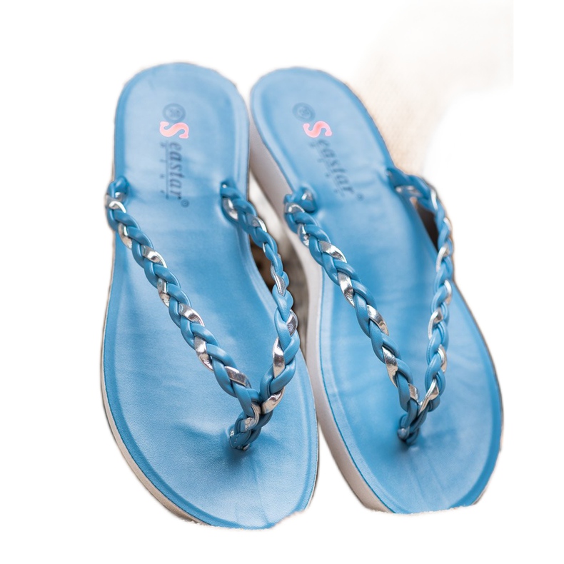 Seastar Blaue geflochtene Flip-Flops 2