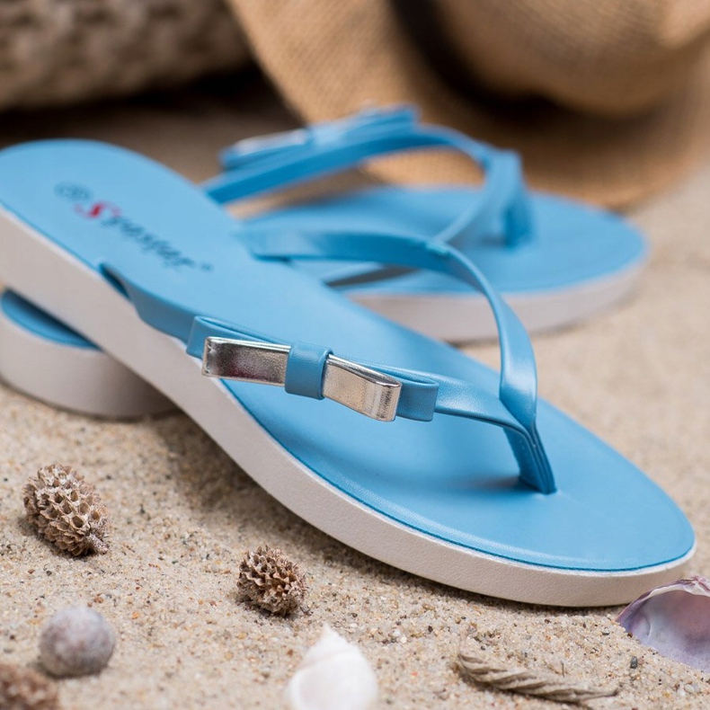 Seastar Flip-Flops mit Schleife blau 1