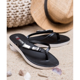 Seastar Flip-Flops mit Schleife schwarz 1