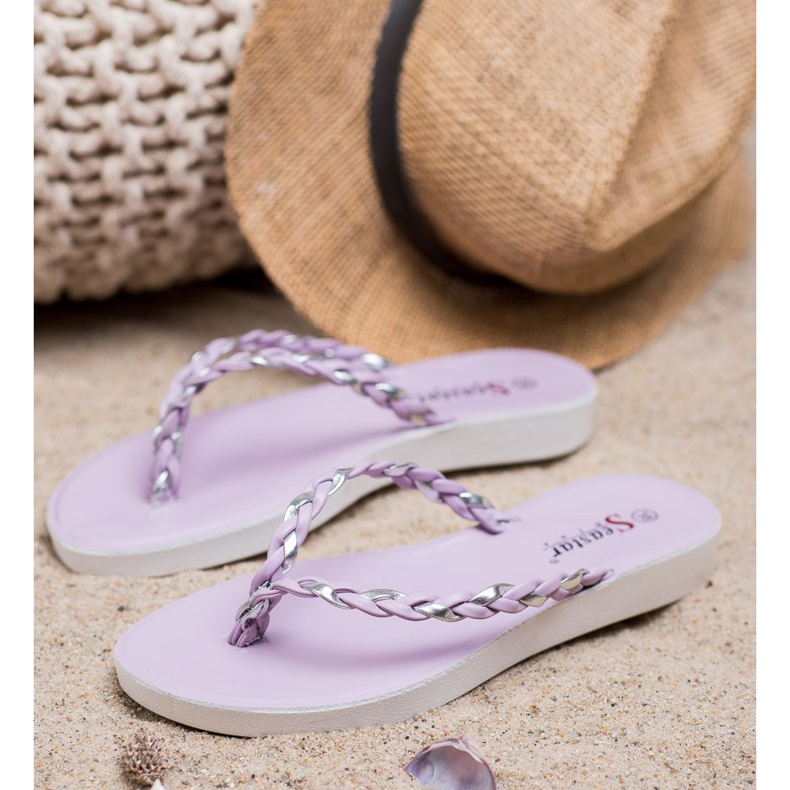 Seastar Violette geflochtene Flip-Flops lila 2