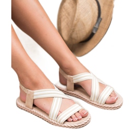 SHELOVET Bequeme Damensandalen braun 2