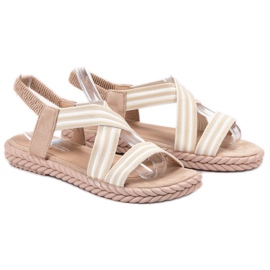 SHELOVET Bequeme Damensandalen braun 1