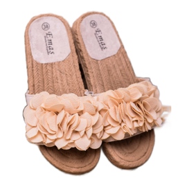 SHELOVET Beige Espadrilles-Hausschuhe 2