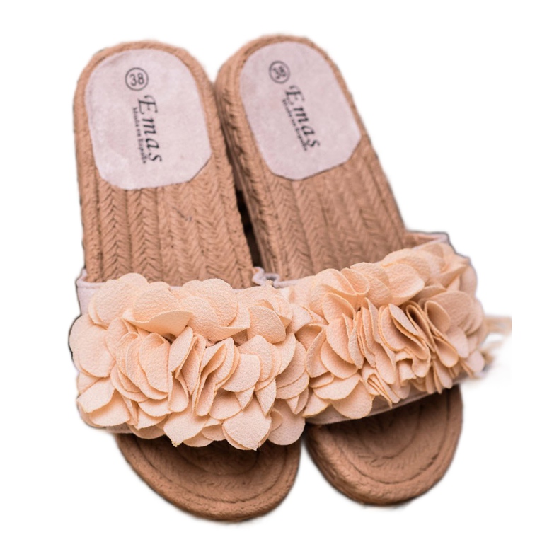 SHELOVET Beige Espadrilles-Hausschuhe 2