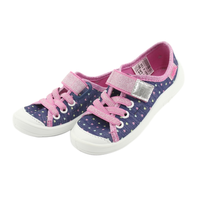 Befado Kinderschuhe 251X135 marineblau rosa grau 4