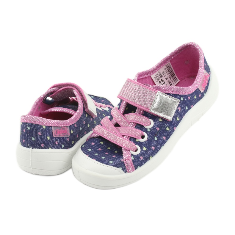 Befado Kinderschuhe 251X135 navy blau rosa grau 5