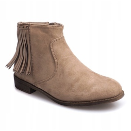 Wildlederstiefel im Boho-Stil 8355 Beige 1
