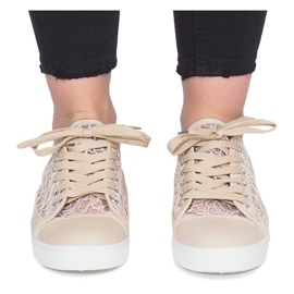 Dolita beige durchbrochene Sneakers 1