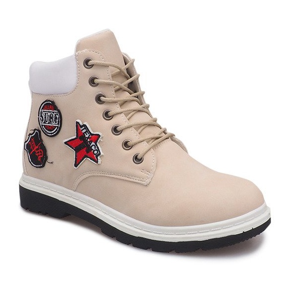 Isolierte Holzstiefel SJ1679-5 Beige 1