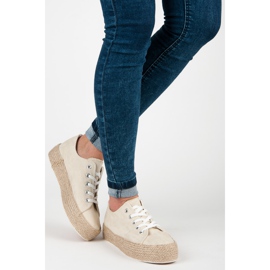 Beige Espadrilles an der Bindung 2