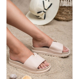 SHELOVET Hausschuhe auf der Plattform rosa 2