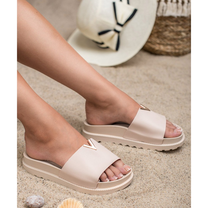 SHELOVET Hausschuhe auf der Plattform rosa 2