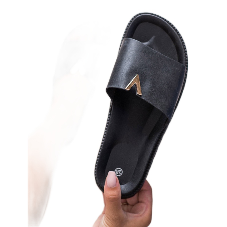 SHELOVET Hausschuhe auf der Plattform schwarz 2