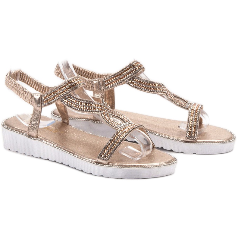 Bestelle Slip-on-Sandalen auf der Plattform gelb 1