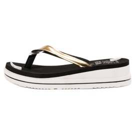 SHELOVET Keil-Flip-Flops schwarz 2