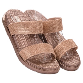 EXQUILY Modische Gummipantoffeln rosa 1