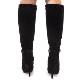 Stiefel mit hohem Absatz 8022 Schwarz 1